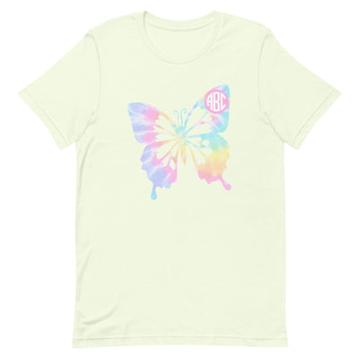 Monogrammed 'Tie Dye Butterfly' Premium T-Shirt - United Monograms