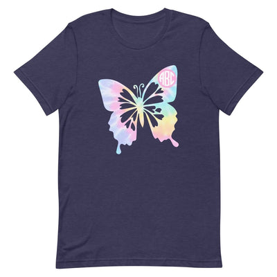 Monogrammed 'Tie Dye Butterfly' Premium T-Shirt - United Monograms