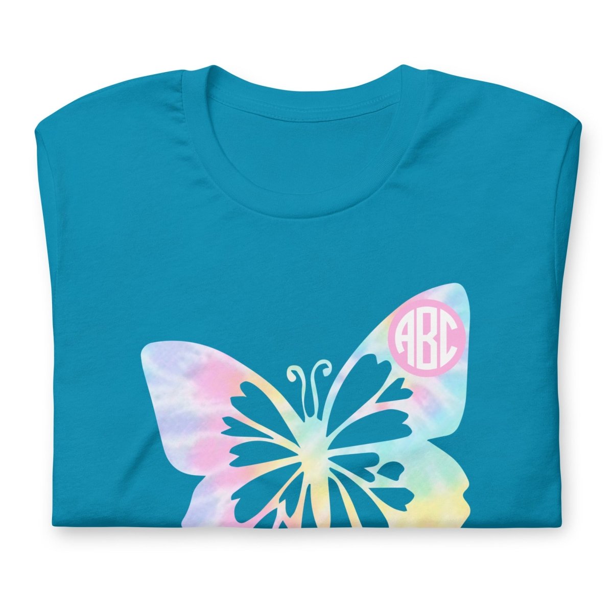 Monogrammed 'Tie Dye Butterfly' Premium T-Shirt - United Monograms