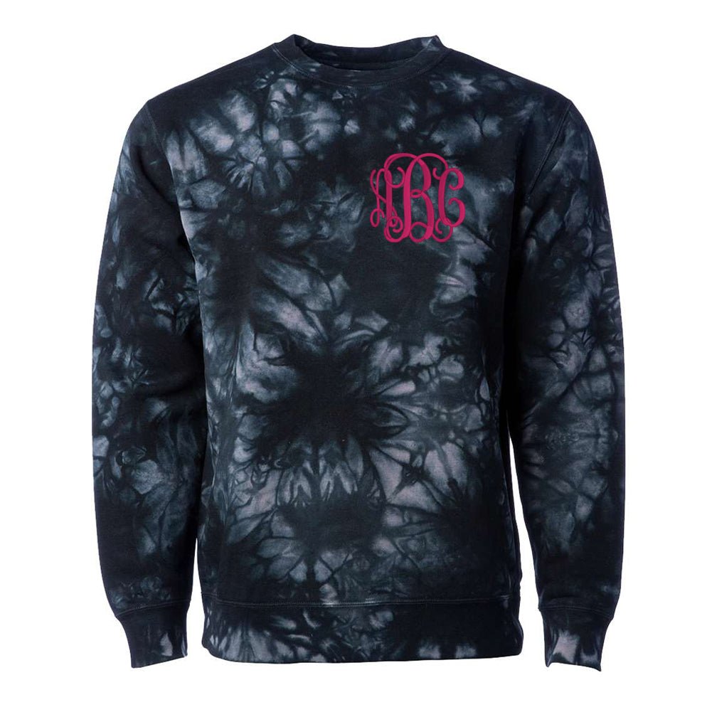 Monogrammed Tie Dye Crewneck Sweatshirt - United Monograms