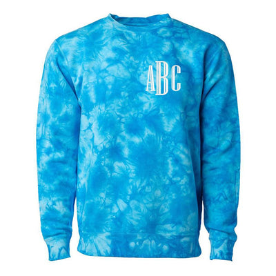 Monogrammed Tie Dye Crewneck Sweatshirt - United Monograms