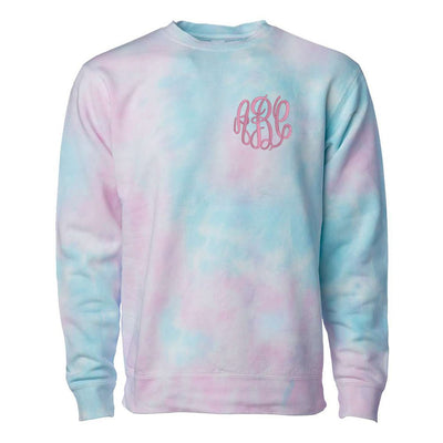 Monogrammed Tie Dye Crewneck Sweatshirt - United Monograms