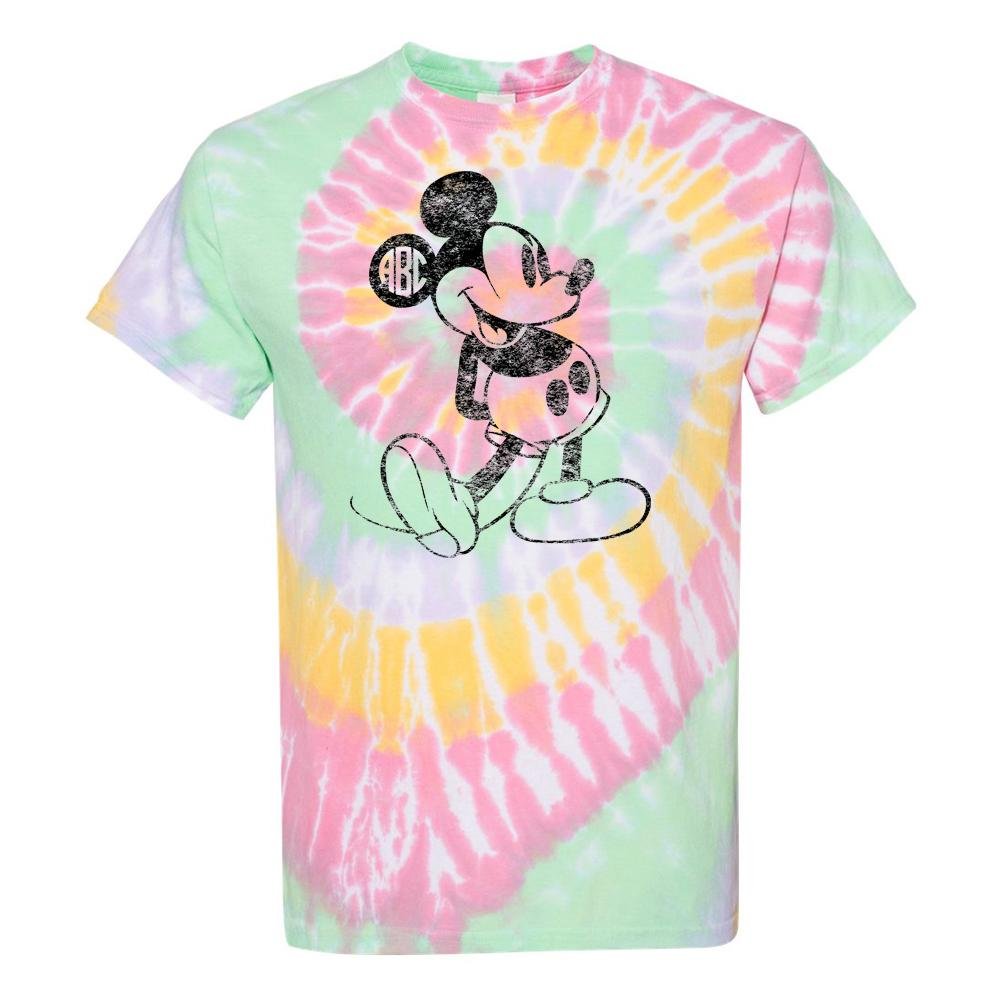 Monogrammed 'Tie Dye Mickey' T-Shirt - United Monograms