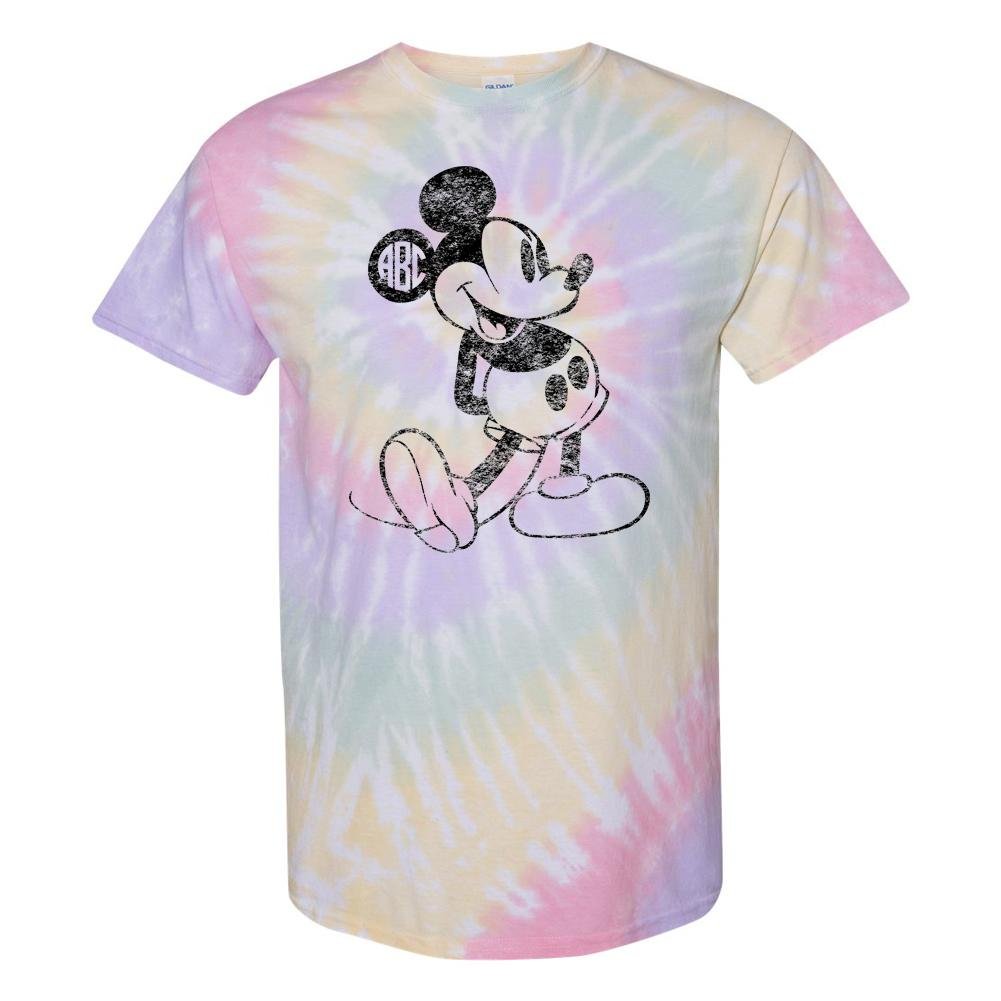 Monogrammed 'Tie Dye Mickey' T-Shirt - United Monograms