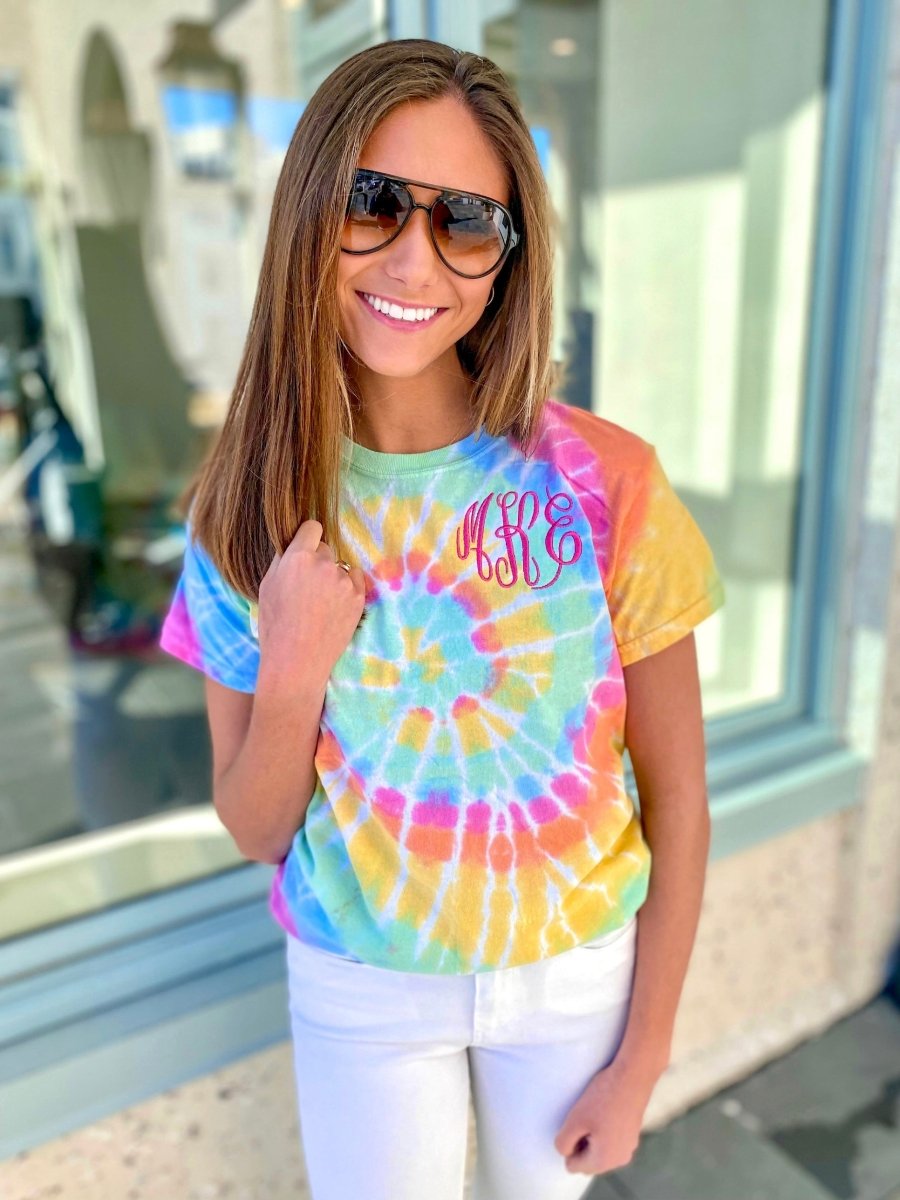 Monogrammed Tie Dye T-Shirt - United Monograms