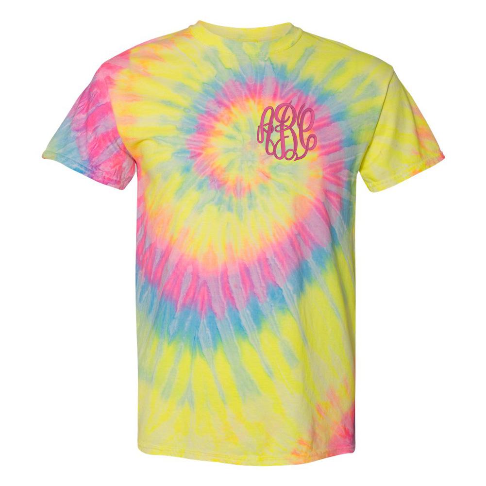 Monogrammed Tie Dye T-Shirt - United Monograms