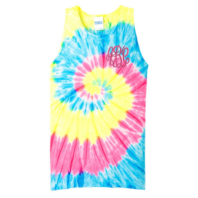 Monogrammed Tie Dye Tank Top - United Monograms