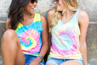 Monogrammed Tie Dye Tank Top - United Monograms