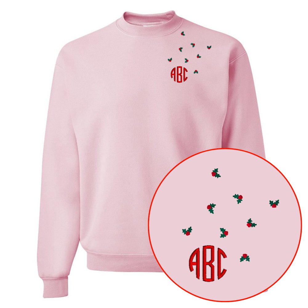 Monogrammed 'Tiny Holly' Crewneck Sweatshirt - United Monograms