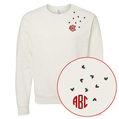 Monogrammed 'Tiny Holly' Crewneck Sweatshirt - United Monograms