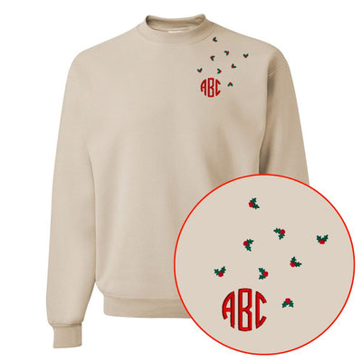 Monogrammed 'Tiny Holly' Crewneck Sweatshirt - United Monograms