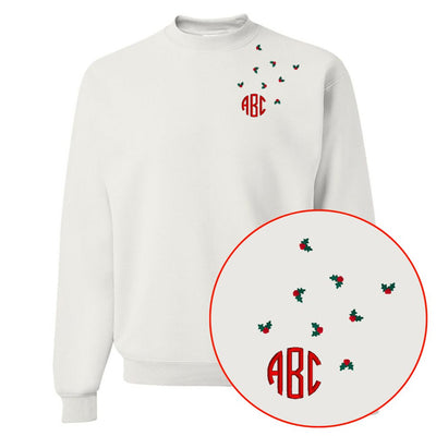 Monogrammed 'Tiny Holly' Crewneck Sweatshirt - United Monograms