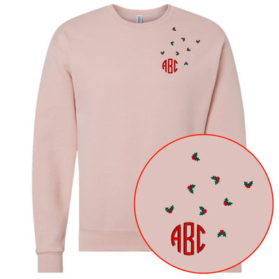 Monogrammed 'Tiny Holly' Crewneck Sweatshirt - United Monograms