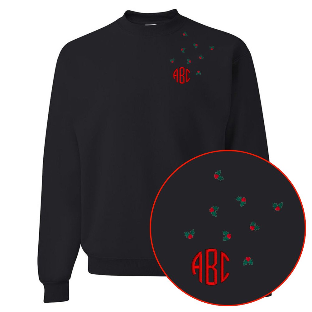 Monogrammed 'Tiny Holly' Crewneck Sweatshirt - United Monograms