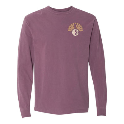 Monogrammed Turkey Comfort Colors Long Sleeve T-Shirt - United Monograms