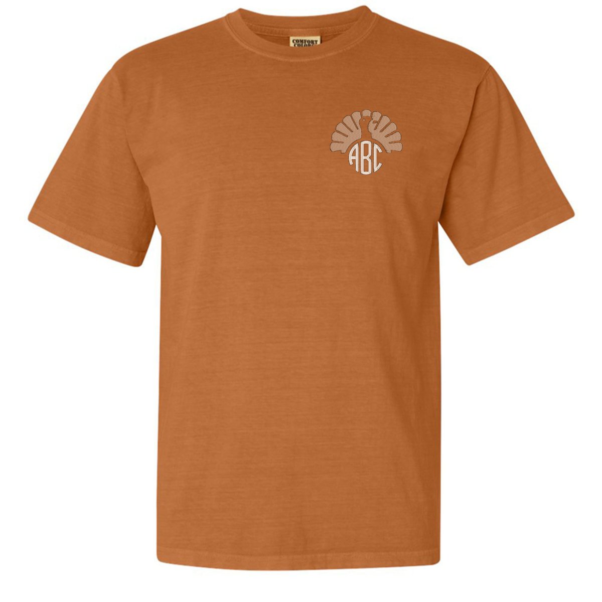 Monogrammed Turkey Comfort Colors T-Shirt - United Monograms