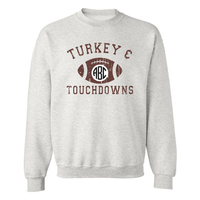 Monogrammed 'Turkey & Touchdowns' Crewneck Sweatshirt - United Monograms