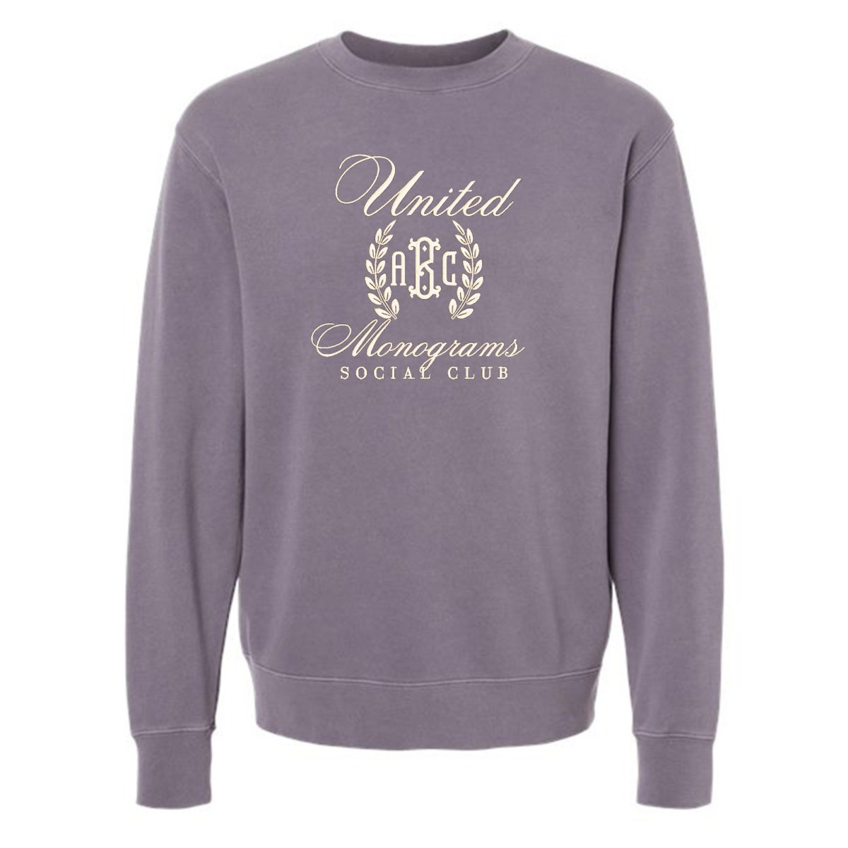 Monogrammed 'UM Social Club' Cozy Crew - United Monograms