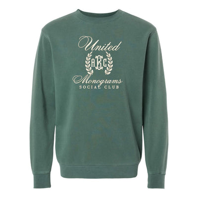 Monogrammed 'UM Social Club' Cozy Crew - United Monograms