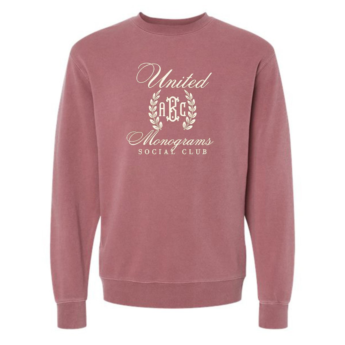 Monogrammed 'UM Social Club' Cozy Crew - United Monograms