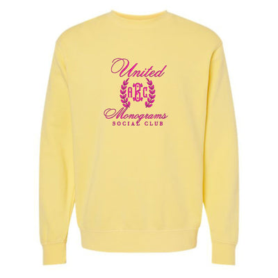 Monogrammed 'UM Social Club' Cozy Crew - United Monograms