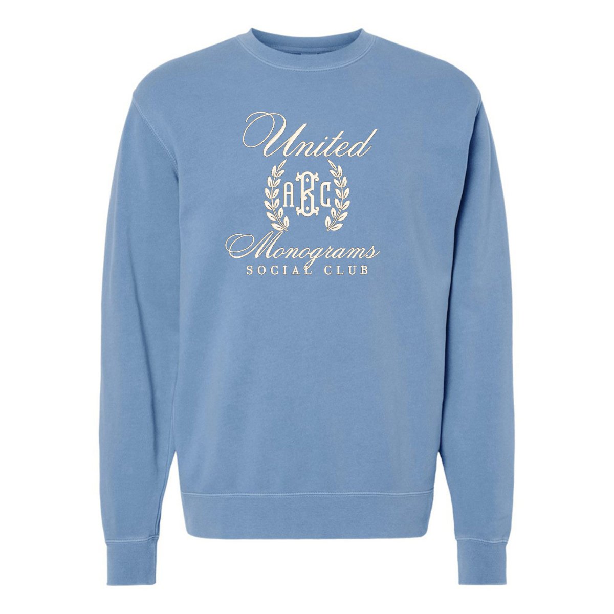 Monogrammed 'UM Social Club' Cozy Crew - United Monograms