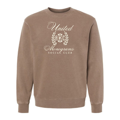 Monogrammed 'UM Social Club' Cozy Crew - United Monograms