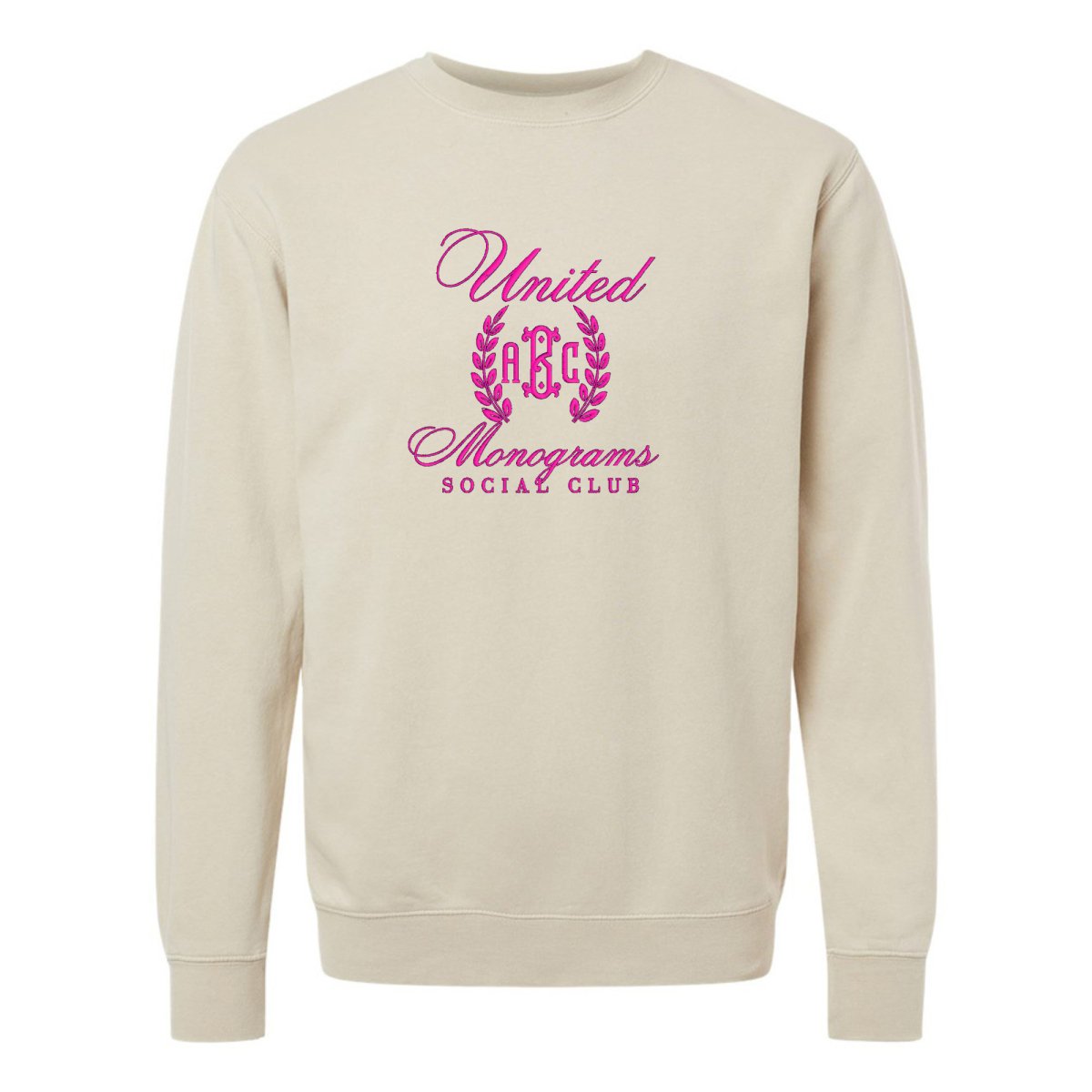 Monogrammed 'UM Social Club' Cozy Crew - United Monograms