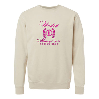 Monogrammed 'UM Social Club' Cozy Crew - United Monograms