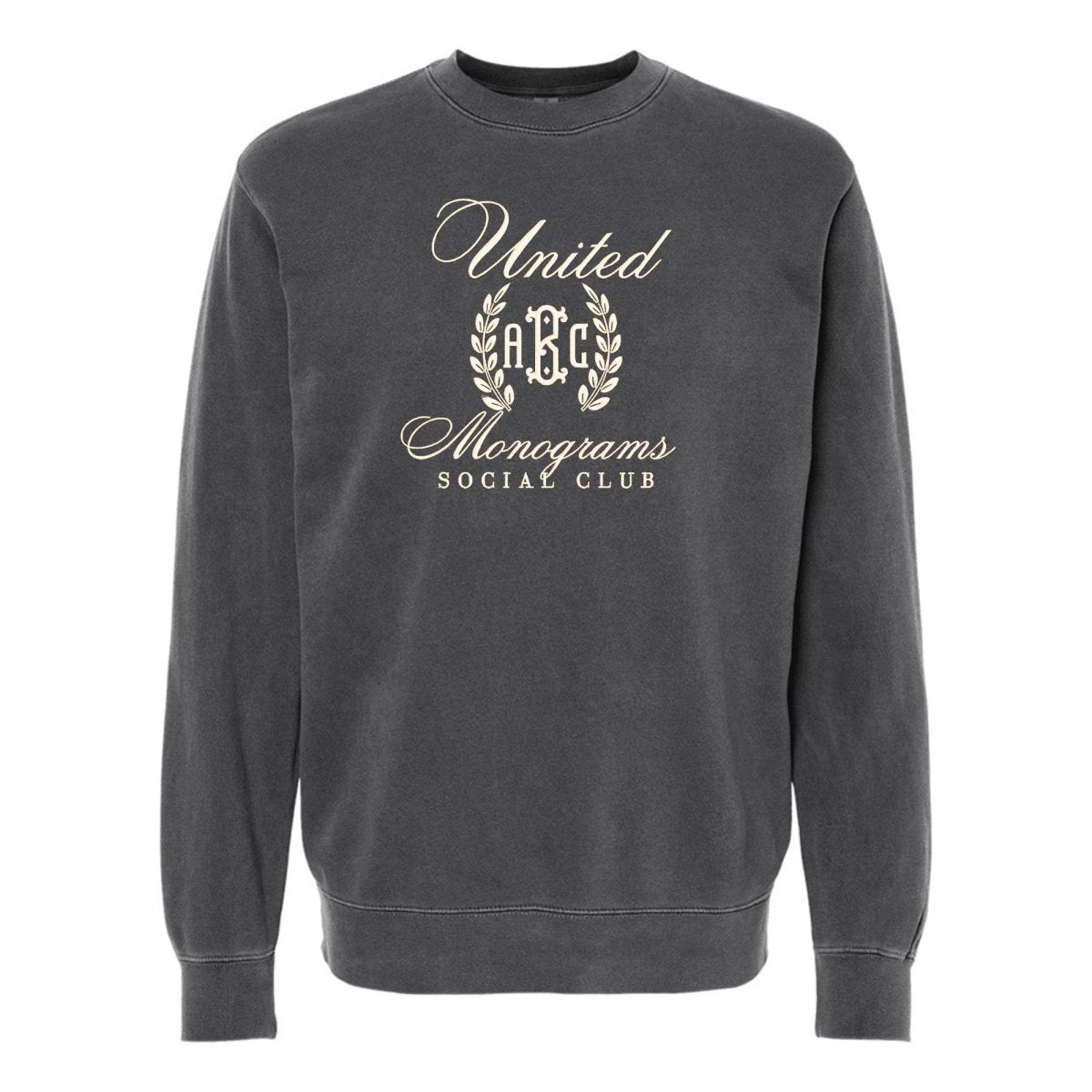 Monogrammed 'UM Social Club' Cozy Crew - United Monograms