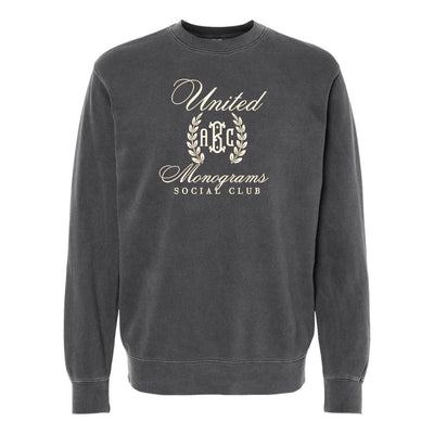 Monogrammed 'UM Social Club' Cozy Crew - United Monograms