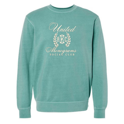 Monogrammed 'UM Social Club' Cozy Crew - United Monograms