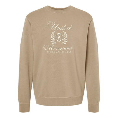 Monogrammed 'UM Social Club' Cozy Crew - United Monograms