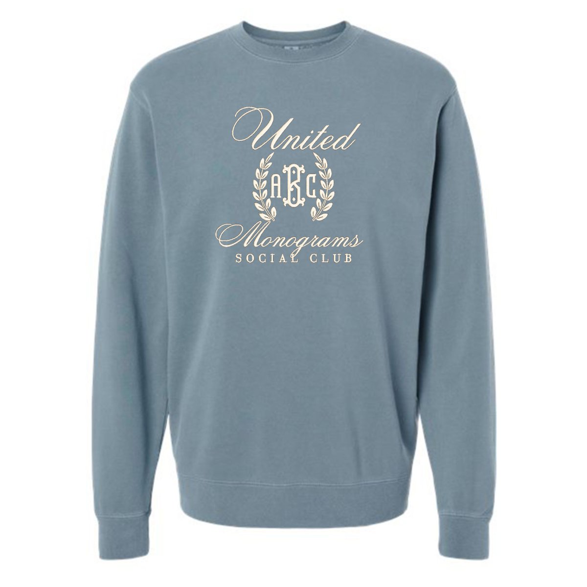 Monogrammed 'UM Social Club' Cozy Crew - United Monograms