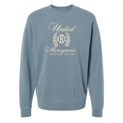 Monogrammed 'UM Social Club' Cozy Crew - United Monograms