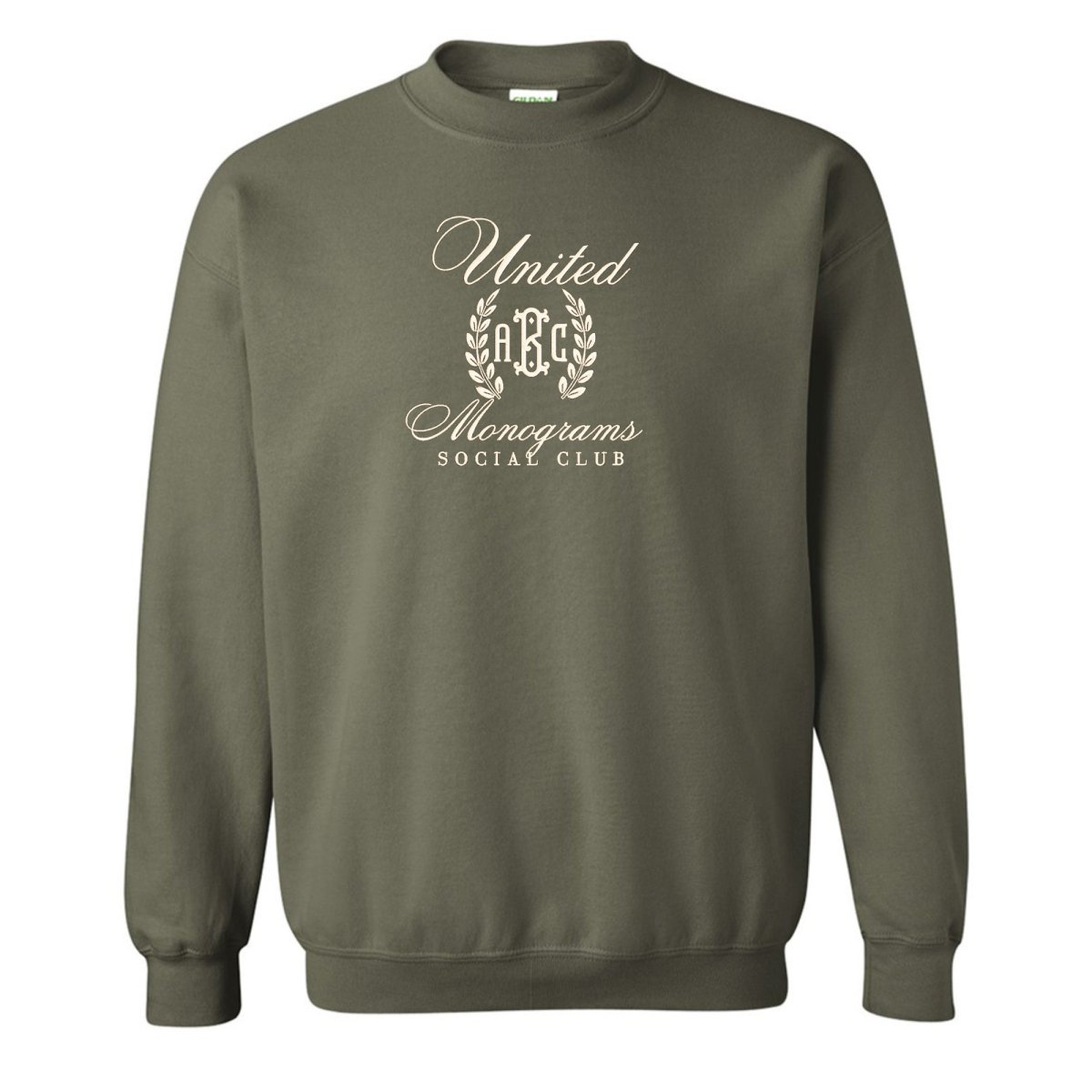 Monogrammed 'UM Social Club' Embroidered Sweatshirt - United Monograms
