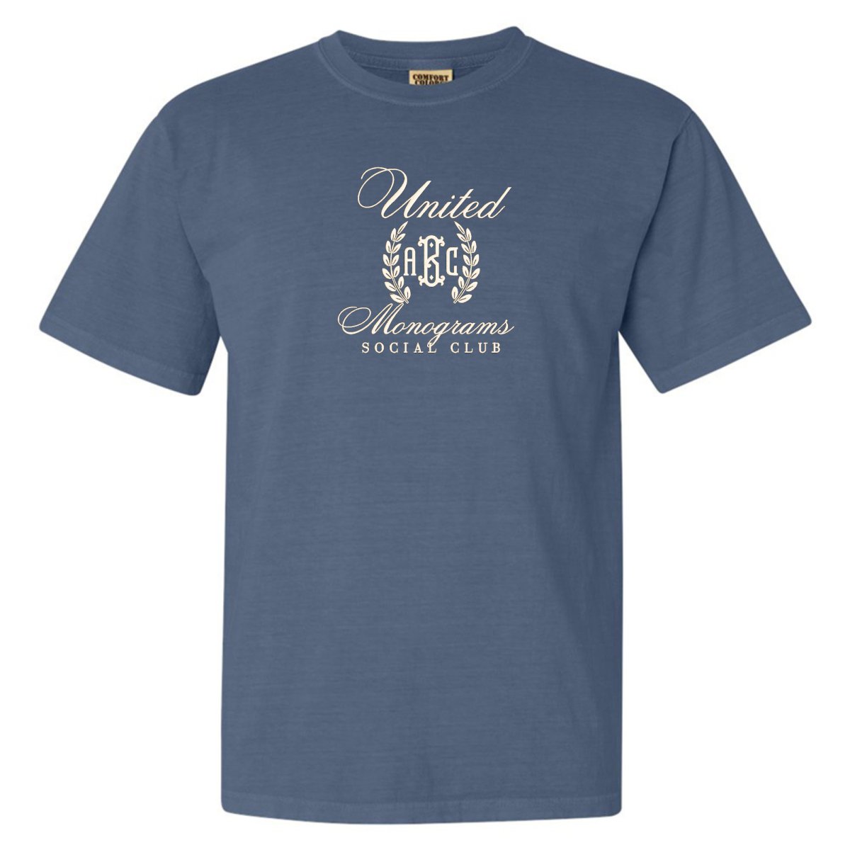 Monogrammed 'UM Social Club' Embroidered T-Shirt - United Monograms