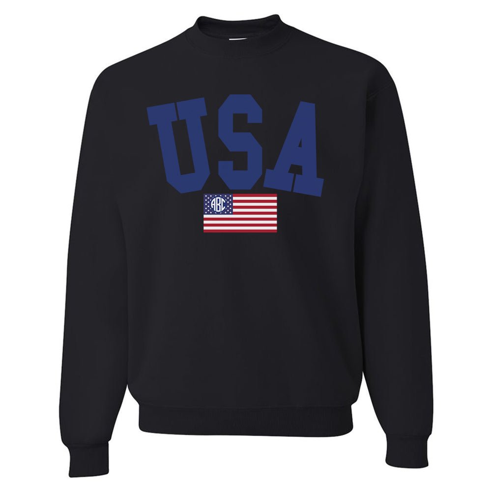 Monogrammed 'USA Classic' Crewneck Sweatshirt - United Monograms