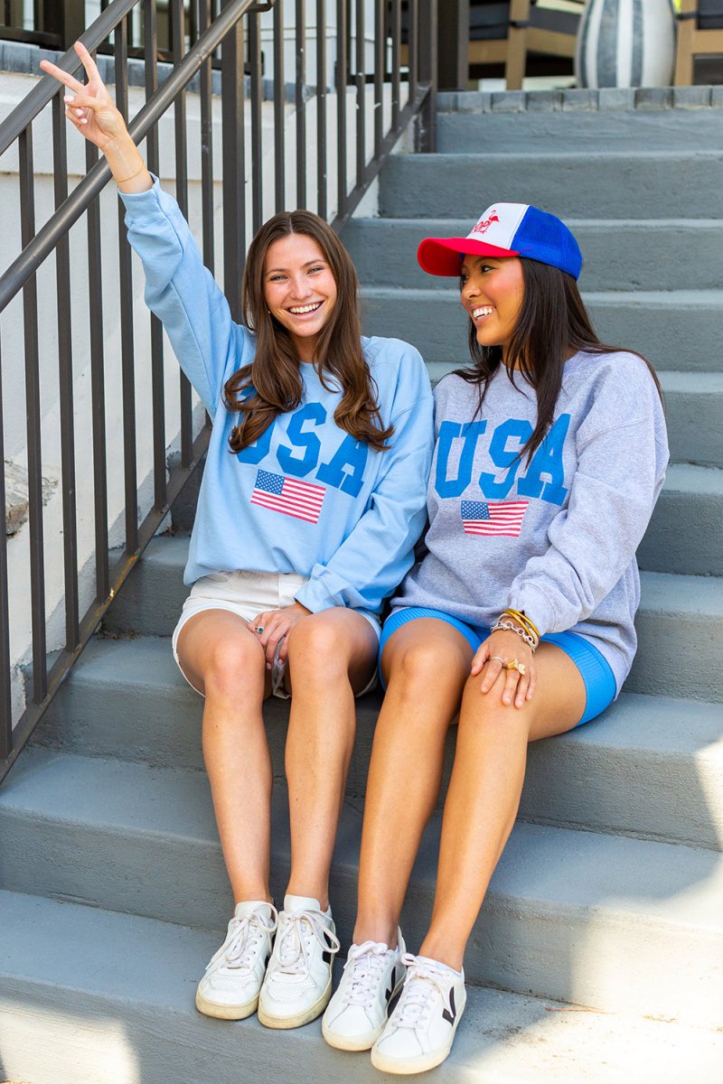 Monogrammed 'USA Classic' Crewneck Sweatshirt - United Monograms