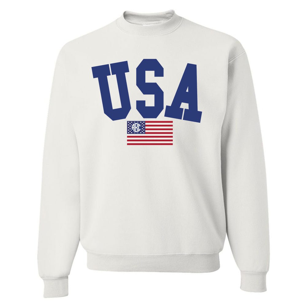 Monogrammed 'USA Classic' Crewneck Sweatshirt - United Monograms