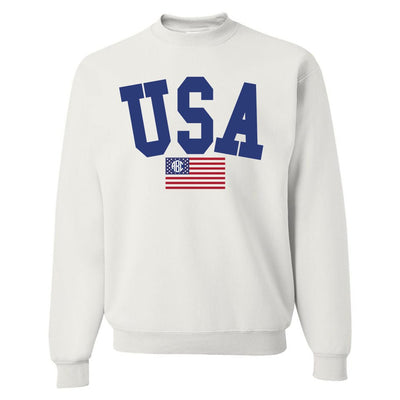 Monogrammed 'USA Classic' Crewneck Sweatshirt - United Monograms