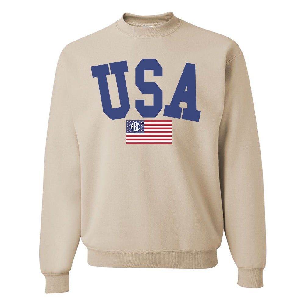 Monogrammed 'USA Classic' Crewneck Sweatshirt - United Monograms