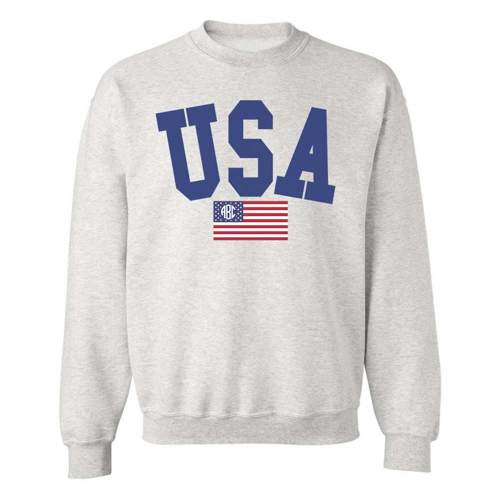 Monogrammed 'USA Classic' Crewneck Sweatshirt - United Monograms