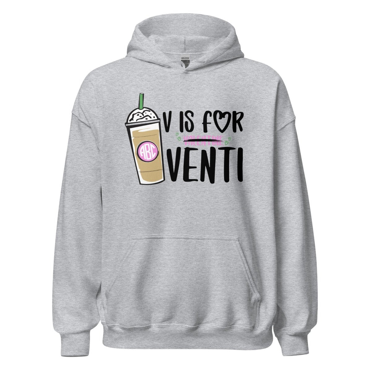 Monogrammed 'V is for Venti' Hoodie - United Monograms