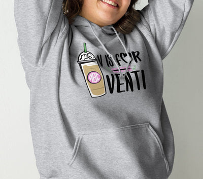 Monogrammed 'V is for Venti' Hoodie - United Monograms