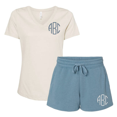 Monogrammed V-Neck & Shorts Set - United Monograms