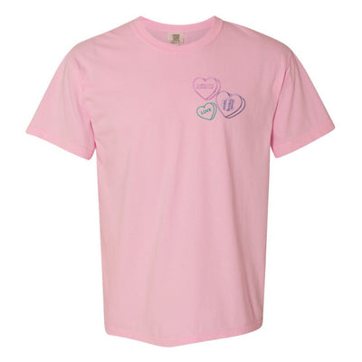 Monogrammed 'Valentine Hearts' Comfort Colors T-Shirt - United Monograms