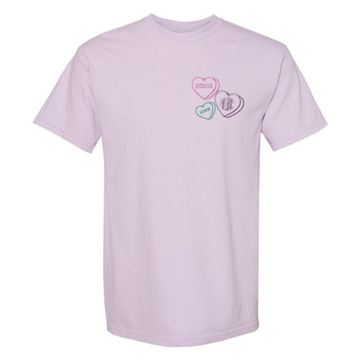 Monogrammed 'Valentine Hearts' Comfort Colors T-Shirt - United Monograms