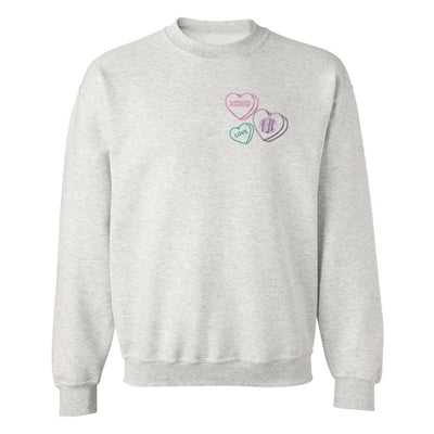 Monogrammed 'Valentine Hearts' Crewneck Sweatshirt - United Monograms