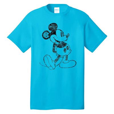 Monogrammed 'Vintage Mickey' Neon T-Shirt - United Monograms